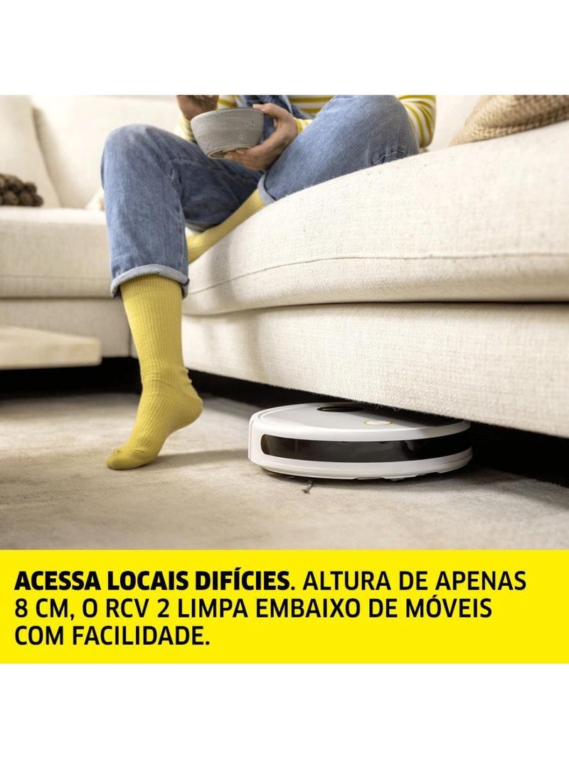 Robô Aspirador De Pó Kärcher RCV 2 Com Navegação E Controle Remoto – Bivolt