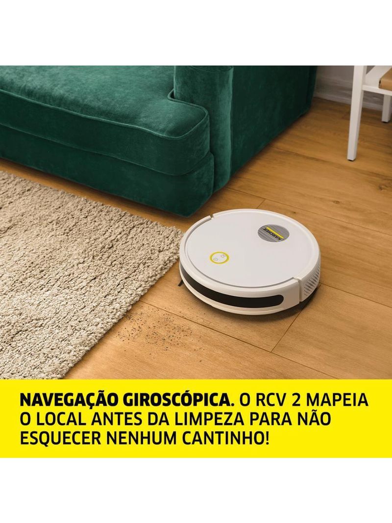 Robô Aspirador De Pó Kärcher RCV 2 Com Navegação E Controle Remoto – Bivolt