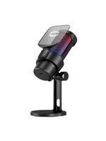 Microfone Gamer Condensador Rgb Alta Sensibilidade Preto