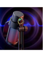 Microfone Gamer Condensador Rgb Alta Sensibilidade Preto