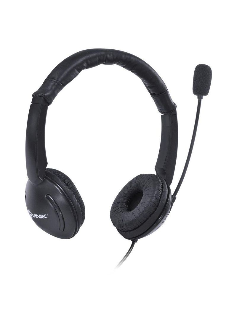 Fone Headset Corp Usb Com Microfone - Preto - Vk390