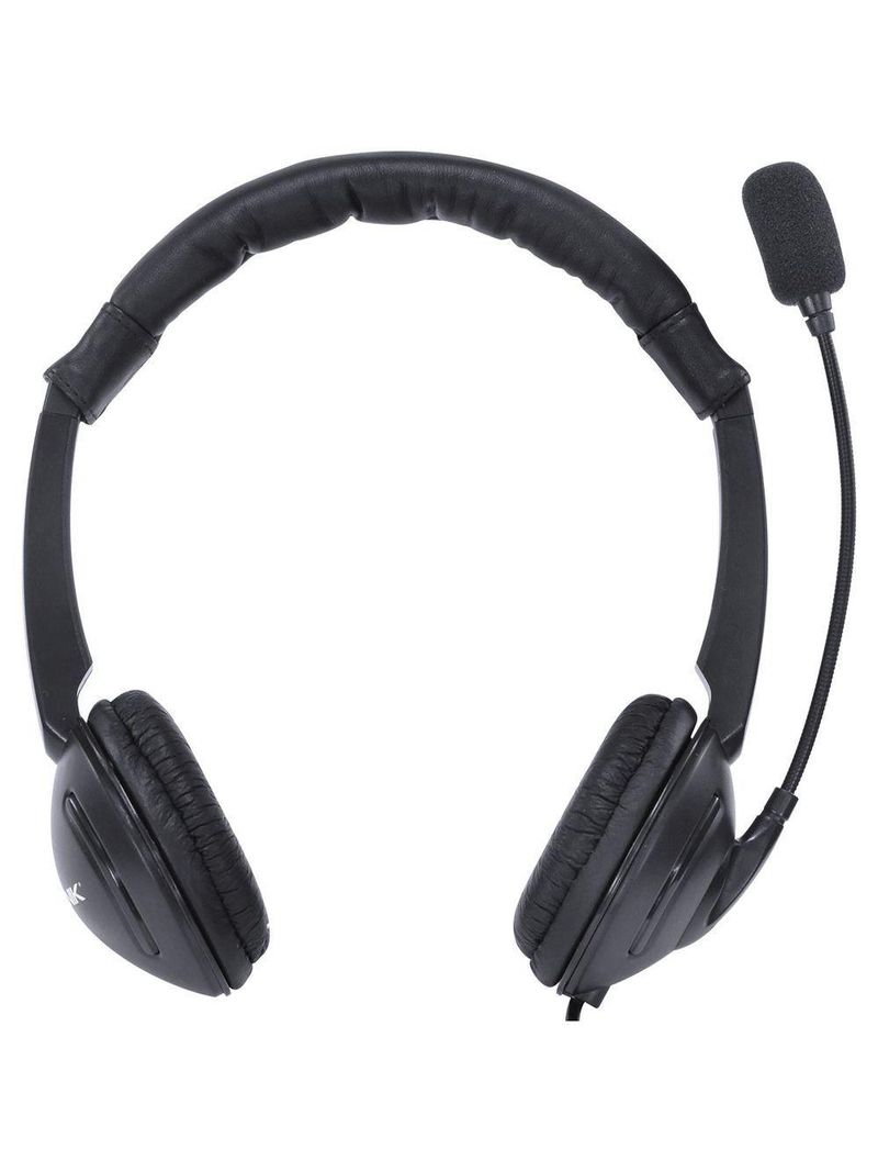 Fone Headset Corp Usb Com Microfone - Preto - Vk390