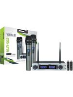 Microfone De Mão Duplo Vlr-502 Cromado Vokal