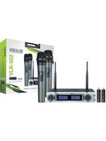 Microfone De Mão Duplo Vlr-502 Cromado Vokal