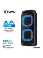 Party Box XSound Mondial Preto 800W PBX-800 Party Box PBX-800 Bivolt