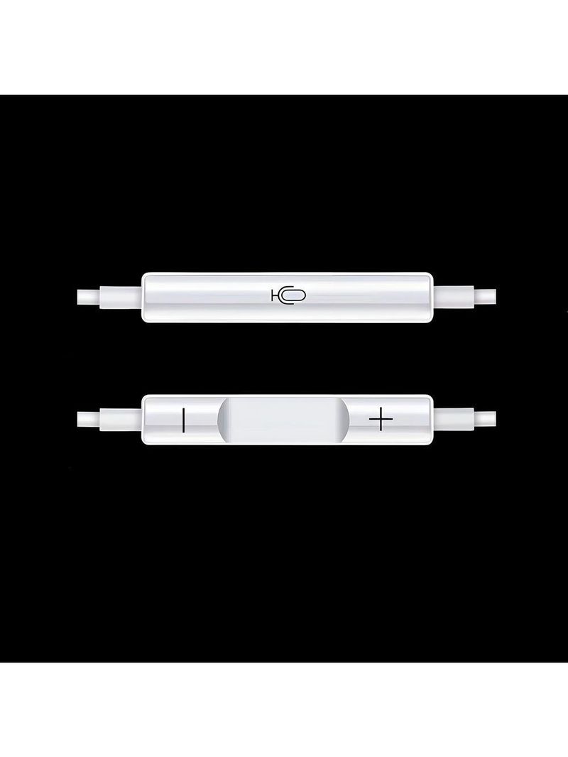 Fone Com Fio Usb-c Branco Microfone Cancelamento De Ruído - áudio Cristalino E Graves Profundos