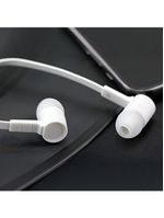 Fone Intra-auricular Microfone Anti-ruído Com Fio branco