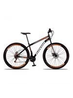 Bicicleta Aro 29 Bike Aço 21 Marchas Velocidades Freio A Disco Cor:laranja
