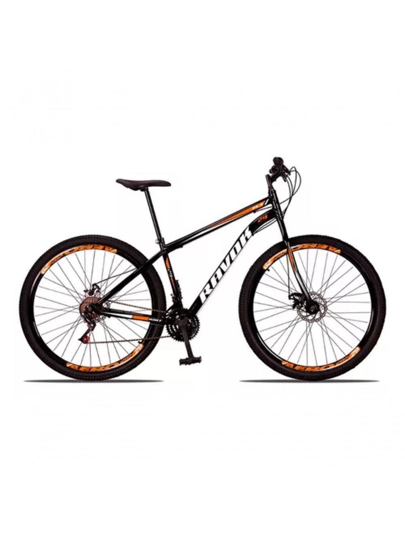 Bicicleta Aro 29 Bike Aço 21 Marchas Velocidades Freio A Disco Cor:laranja
