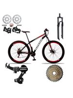 Bicicleta Aro 29 Suspensão Shimano Bike 21 Marchas Aço Grafite