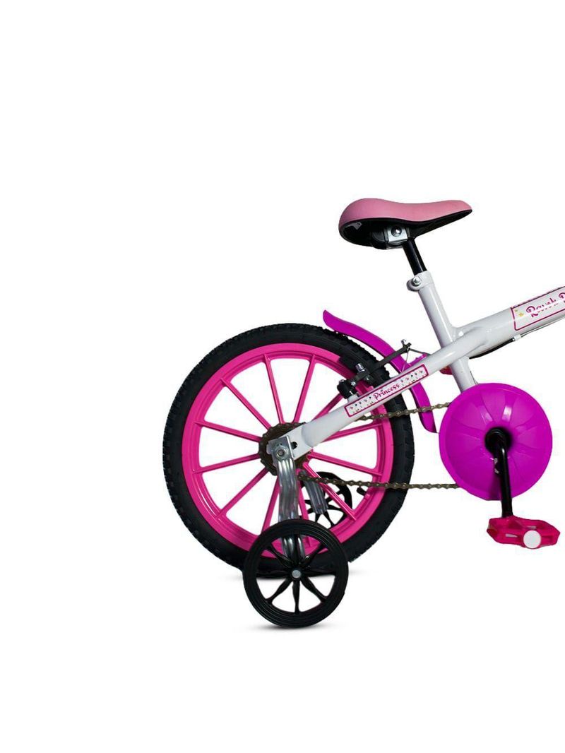 Bicicleta Aro 16 Infantil Com Rodinhas E Buzina 3 A 7 Anos Meninos Meninas Rosa