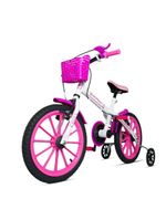 Bicicleta Aro 16 Infantil Com Rodinhas E Buzina 3 A 7 Anos Meninos Meninas Rosa