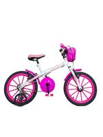 Bicicleta Aro 16 Infantil Com Rodinhas E Buzina 3 A 7 Anos Meninos Meninas Rosa
