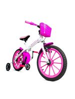 Bicicleta Aro 16 Infantil Com Rodinhas E Buzina 3 A 7 Anos Meninos Meninas Rosa