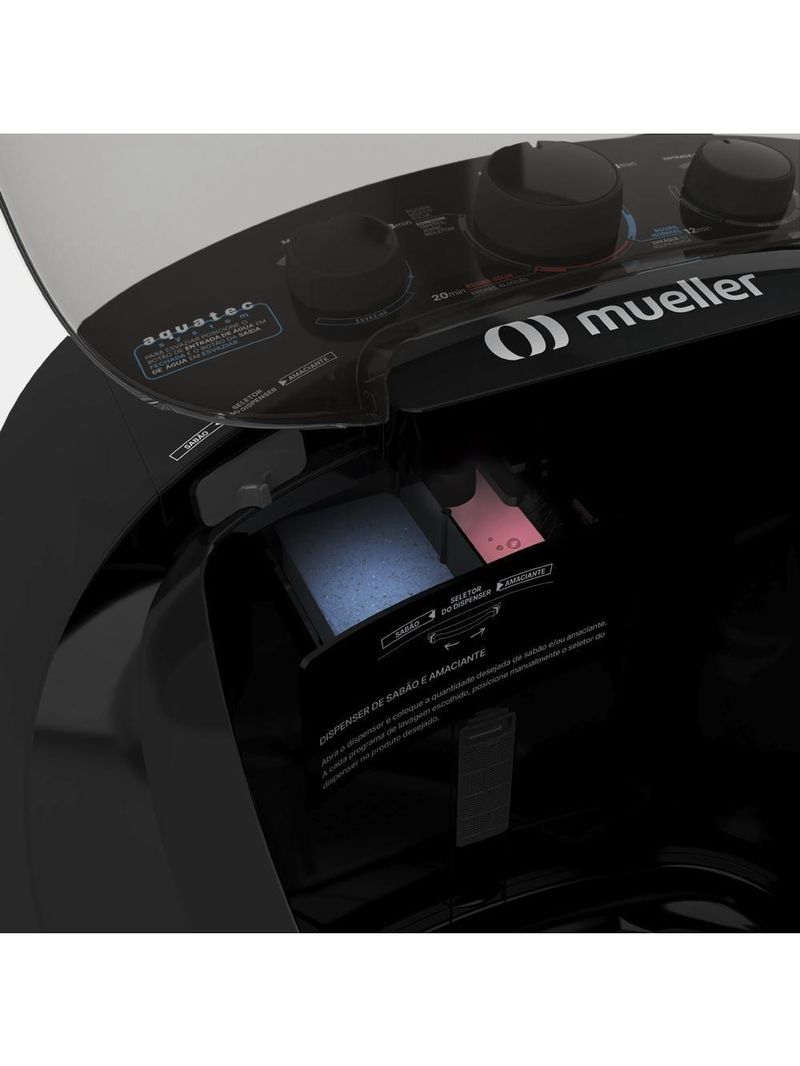 Tanquinho Mueller 12kg Family Aquatec Preto - 127v