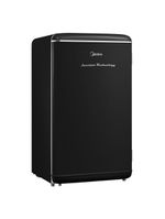 Frigobar Retrô Preto 93L Inverter Bivolt Midea MDRD142RTD303 Bivolt
