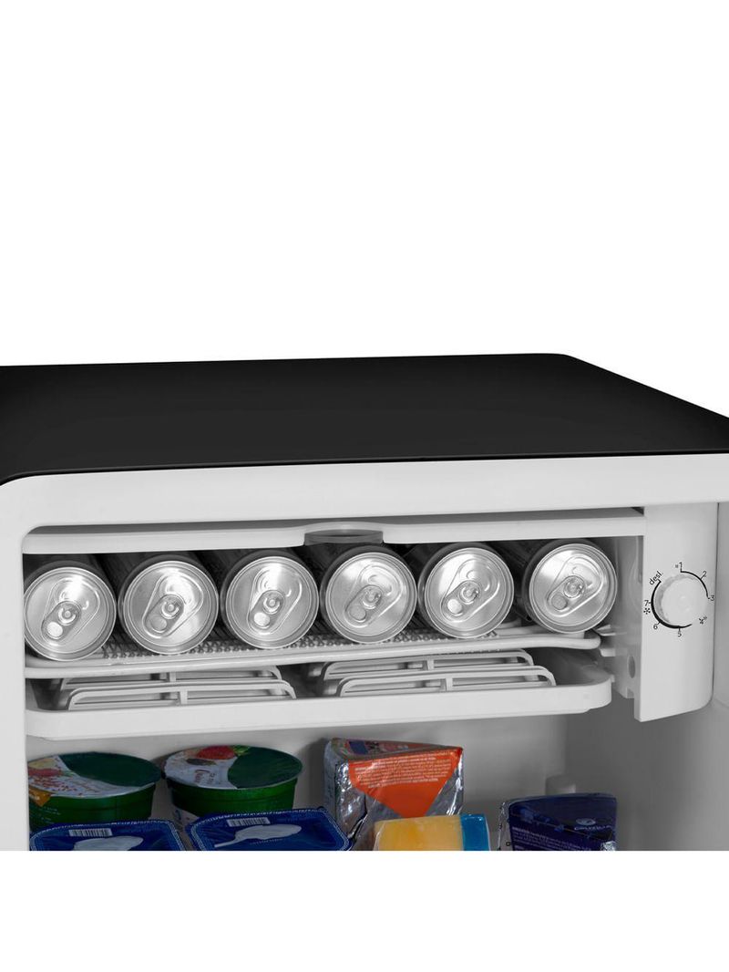 Frigobar Retrô Preto 93L Inverter Bivolt Midea MDRD142RTD303 Bivolt