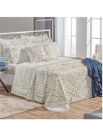 Kit Cobre Leito Colcha Tunes Queen 3 Peças Estampado 180 Fios - Gallys - 100% Poliéster