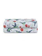 Lençol De Cima Avulso Luar Estampado King 01 Peça Malha 100% Algodão - Birds