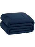 Edredom Bali Liso King 01 Peça Micropercal Dupla Face 400 Fios Macio - Azul Marinho - 100% Poliéster