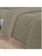 Kit Edredom + Jogo De Lençol 100% Algodão Gran Moratta 7 Peças King Avelã-avelã