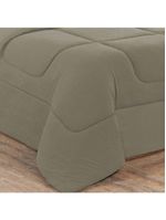 Kit Edredom + Jogo De Lençol 100% Algodão Gran Moratta 7 Peças King Avelã-avelã