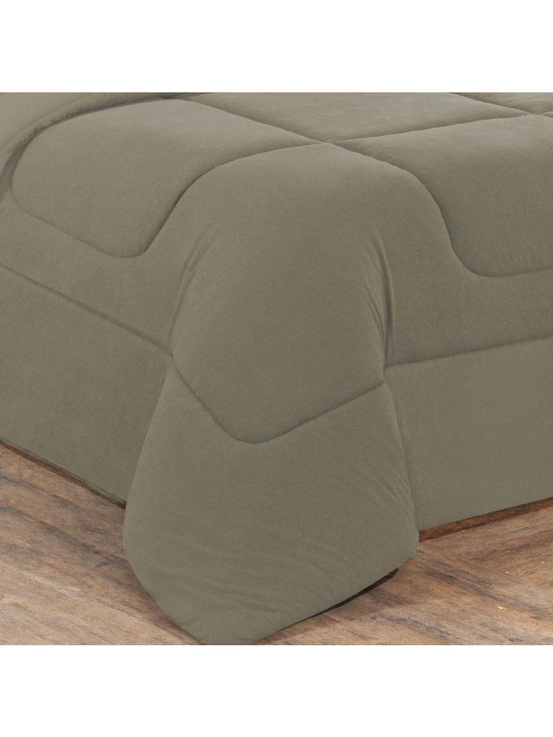 Kit Edredom + Jogo De Lençol 100% Algodão Gran Moratta 7 Peças King Avelã-avelã