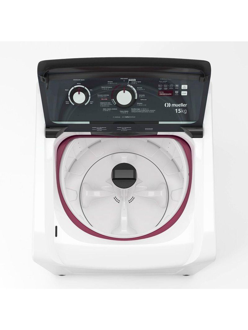 Máquina De Lavar Mueller 15kg, Com Ultracentrifugação Mla15 Branco 110V