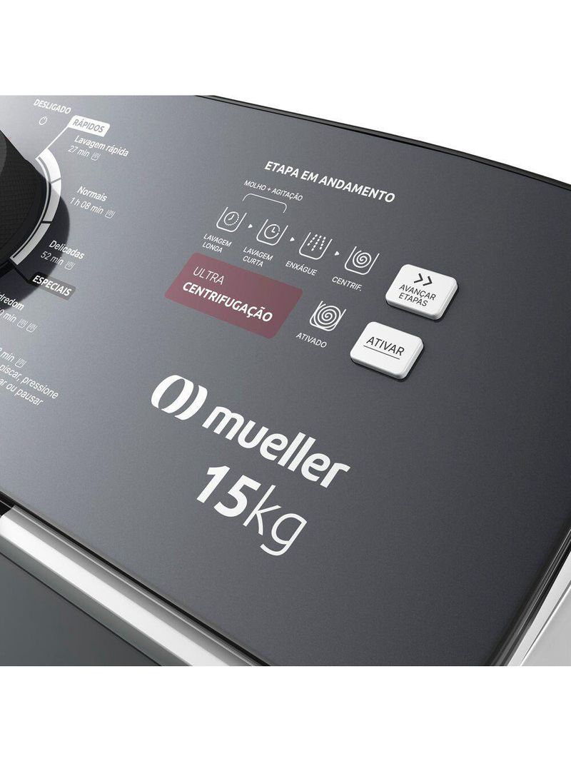 Máquina De Lavar Mueller 15kg, Com Ultracentrifugação Mla15 Branco 110V