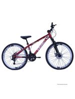 Bicicleta Viking X Tuff30 Freeride Aro 26 Freio A Disco 21 Velocidades Cambios Shimano Vermelho Aro Branco- Vikingx