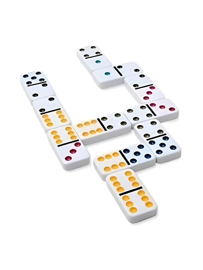 Jogo Dominó Lata 10mm Colorido Double Six - Elegância, Durabilidade E Diversão
