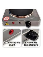 Fogão Cooktop Elétrico Portátil 1 Boca 1000w - Ideal Para Viagens, Camping E Cozinha
