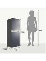 Geladeira Refrigerador Compacto HQ 140L Duplex Defrost, Baixo Consumo A+++ Cinza HQ-140RDF-CZ 110V