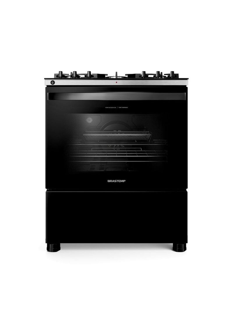 Fogão Brastemp 5 Bocas Com Air Fryer Bfs5lae Preto 220 V
