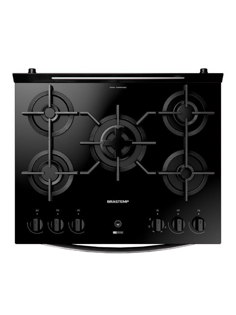 Fogão Brastemp 5 Bocas Com Air Fryer Bfs5lae Preto 220 V