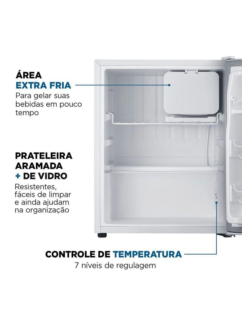 Frigobar Mondial 73L Porta Reversível Branco FGB-01-W80 110V