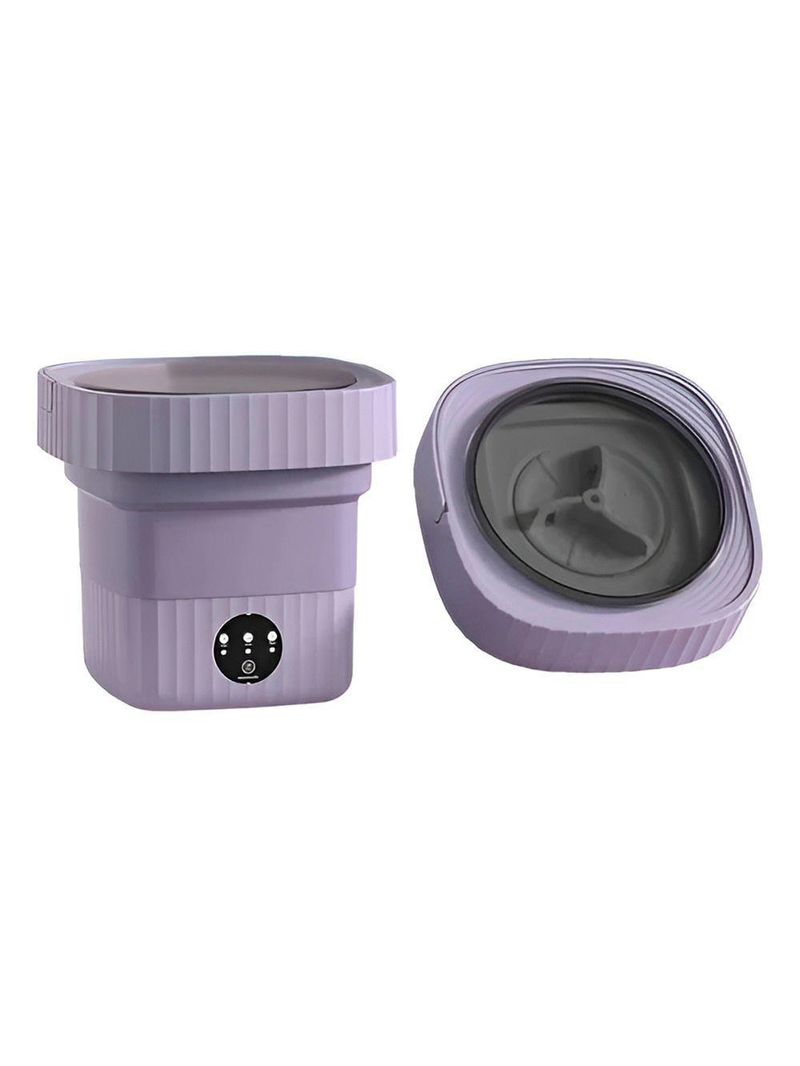 Mini Máquina De Lavar Roupas Dobrável Portátil 12 Litros lilás