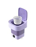 Mini Máquina De Lavar Roupas Dobrável Portátil 12 Litros lilás