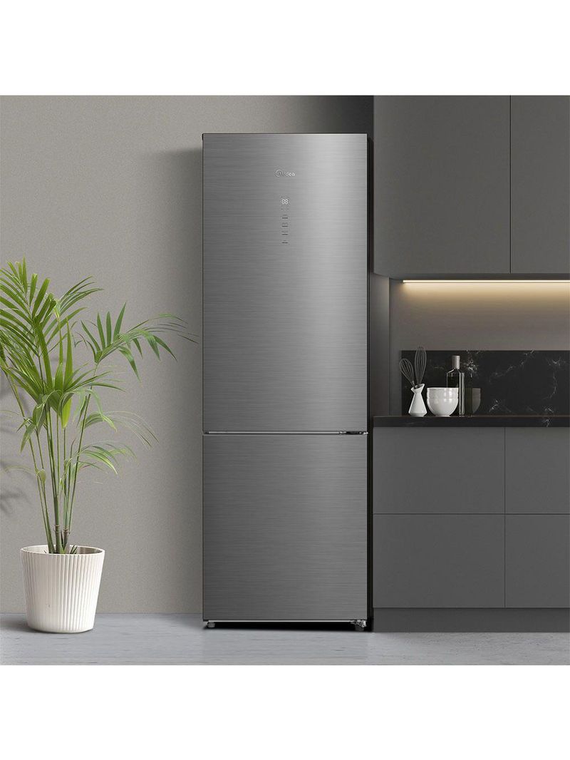 Geladeira Frost Free Inverse 401L Inverter Bivolt Inox Midea MDRB548FGD463