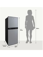 Geladeira Refrigerador Compacto HQ 140L Duplex Defrost, Baixo Consumo A+++ Preto/Cinza HQ-140RDF 220V