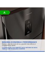 Geladeira Panasonic BT71 Black Inox Look Duplex Frost Free 494L Inverter A - NR-BT71PV4BA 110V