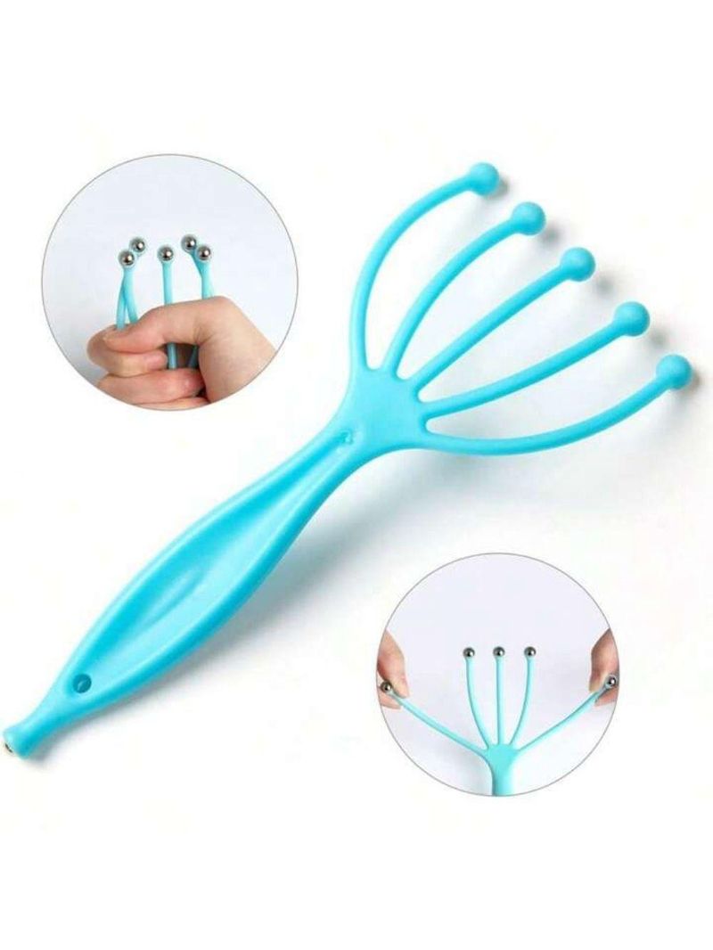 Kit Massageador Capilar Escova De Silicone Capilar + Massageador Cafuné Inox Para Relaxamento E Cuidados Com O Cabelo