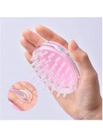 Kit Massageador Capilar Escova De Silicone Capilar + Massageador Cafuné Inox Para Relaxamento E Cuidados Com O Cabelo