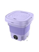 Mini Máquina De Lavar Roupas Dobrável Portátil 6,5l Bivolt lilás