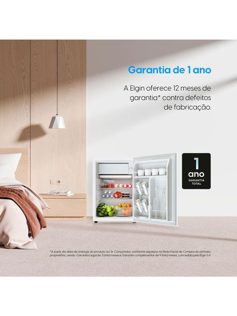 Frigobar 93 Litros Elgin Porta Reversível Compartimento Extra Frio BAFN093D2NA Branco 220V