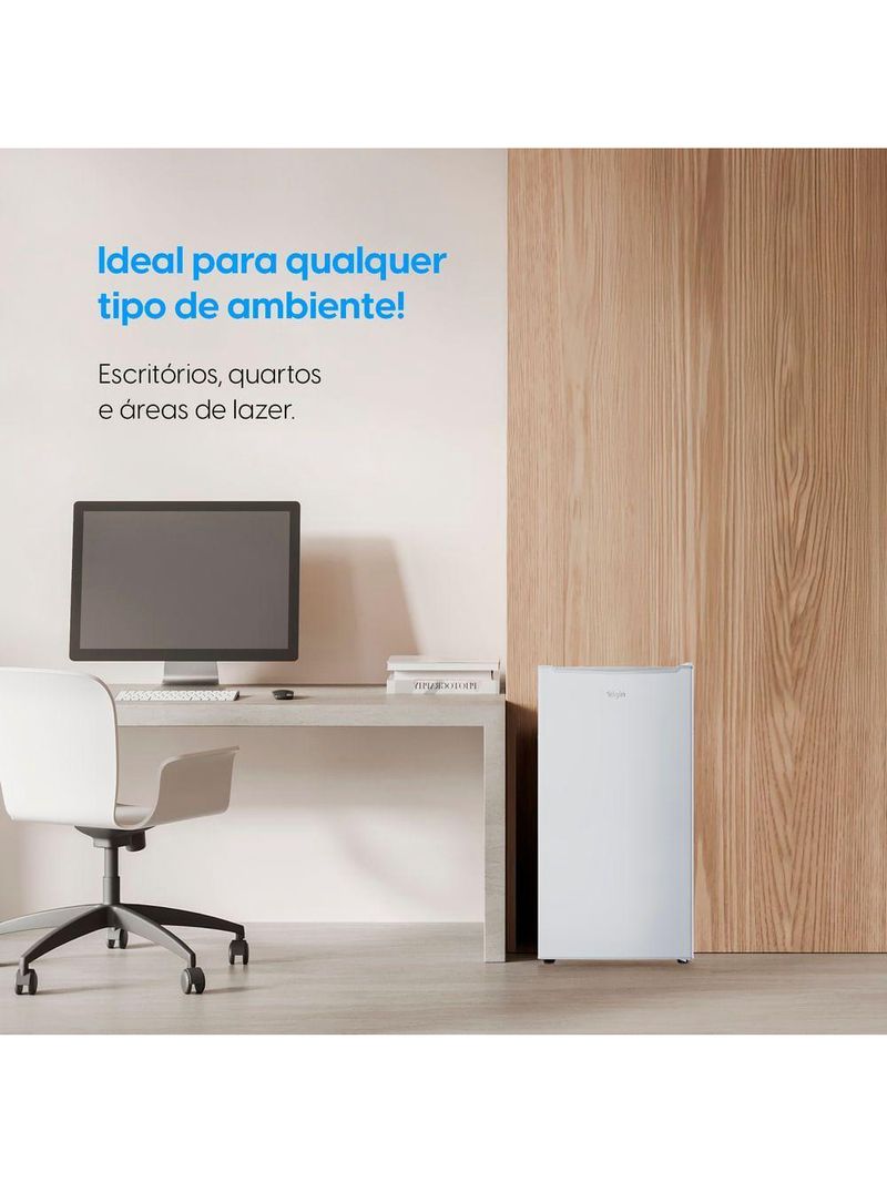 Frigobar 93 Litros Elgin Porta Reversível Compartimento Extra Frio BAFN093D2NA Branco 220V