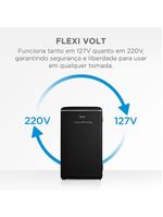 Frigobar Midea Retrô 93L Inverter Preto Bivolt