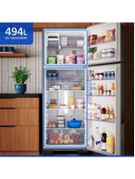 Geladeira Panasonic BT71 Black Inox Look Duplex Frost Free 494L Inverter A - NR-BT71PV4BB 220V