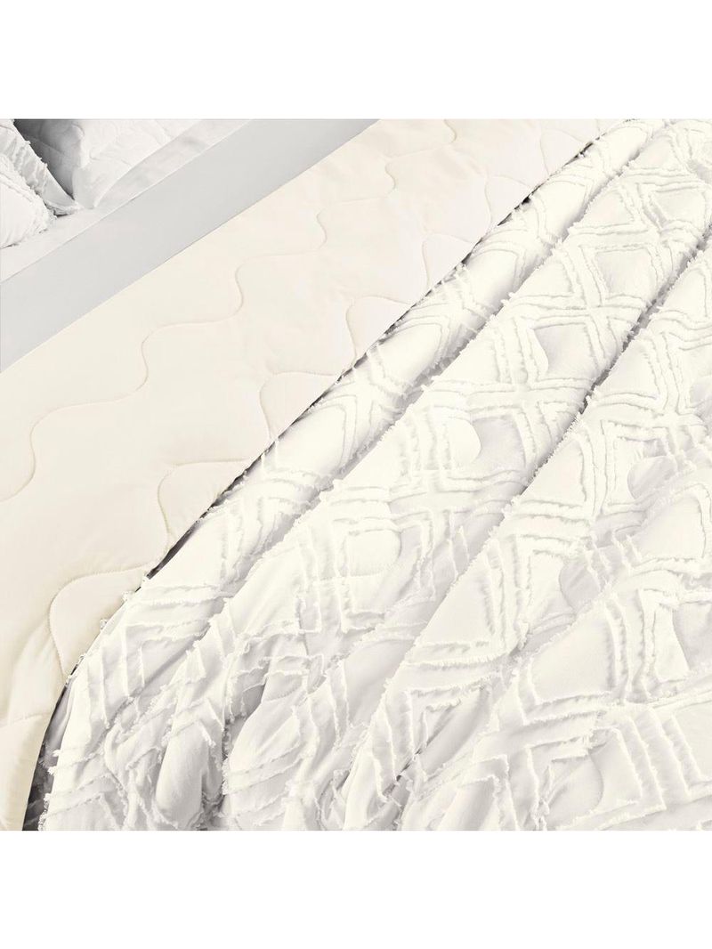 Cobre Leito Aveline King 03 Peças - Off White