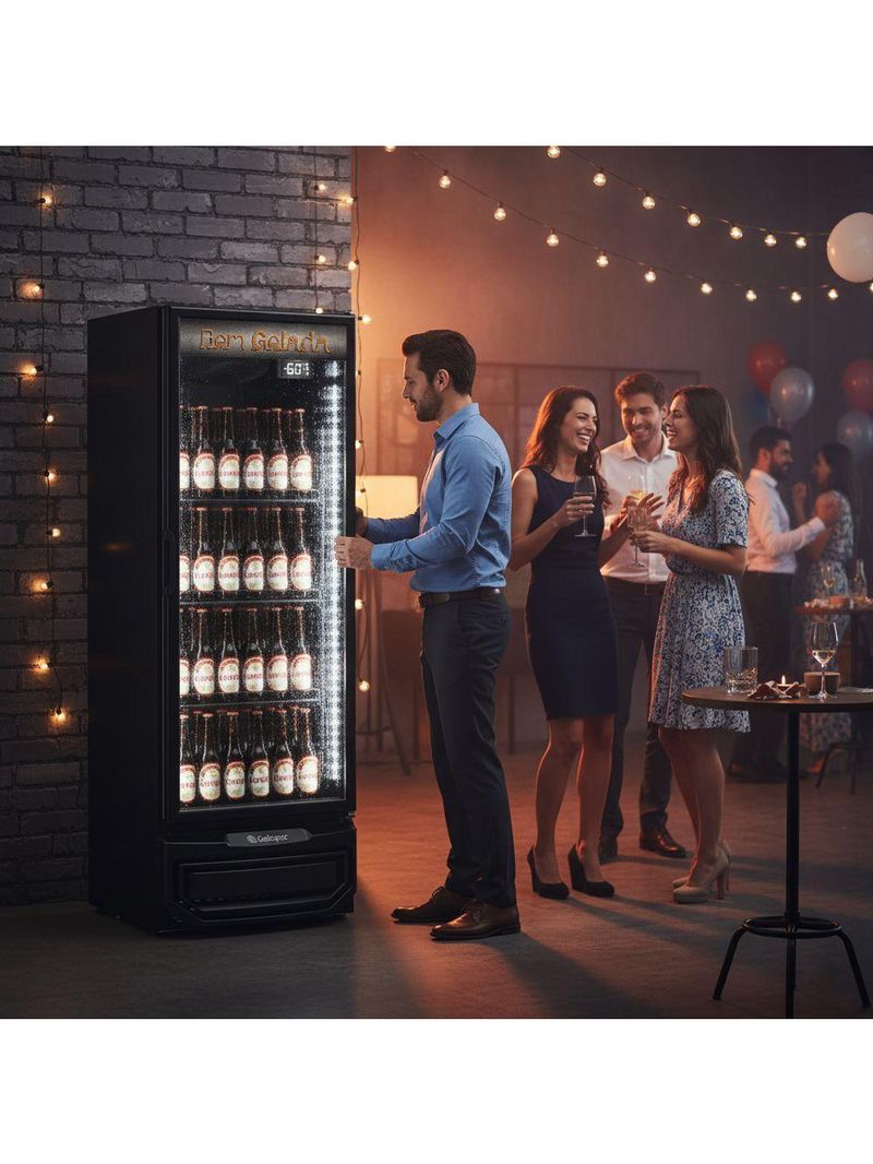 Cervejeira Gelopar 410L Preta com 1 Porta de Vidro 220V GCB-40V PR (81171096)